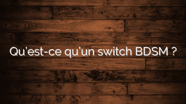 Qu’est-ce qu’un switch BDSM ?